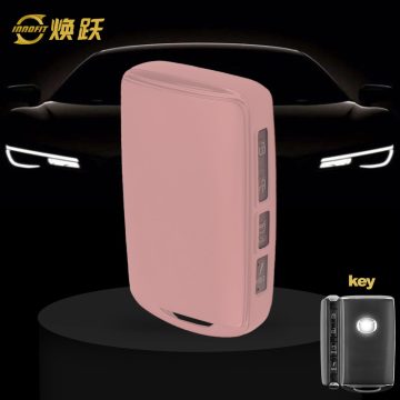 MAA1T1-White Transparent Button-Rose Gold Plating- Car Key Cover For Mazda