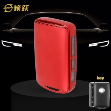 MAA1T1-White Transparent Button-Red Plating- Car Key Cover For Mazda
