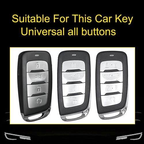 CHD1T1-White Transparent Button-Blue Plating- Car Key Cover For CHANGAN