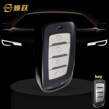 CHD1T1-White Transparent Button-Black Plating- Car Key Cover For CHANGAN