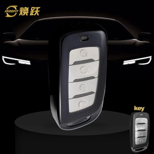 CHD1T1-White Transparent Button-Black Plating- Car Key Cover For CHANGAN
