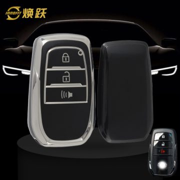 TOC5T1-Black-Silver Plating- Car Key Cover For Toyota