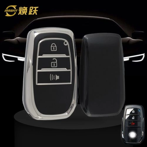 TOC5T1-Black-Silver Plating- Car Key Cover For Toyota