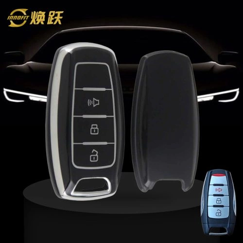 GRA4T1-Black-Silver Plating- Car Key Cover For Great Wall Motor
