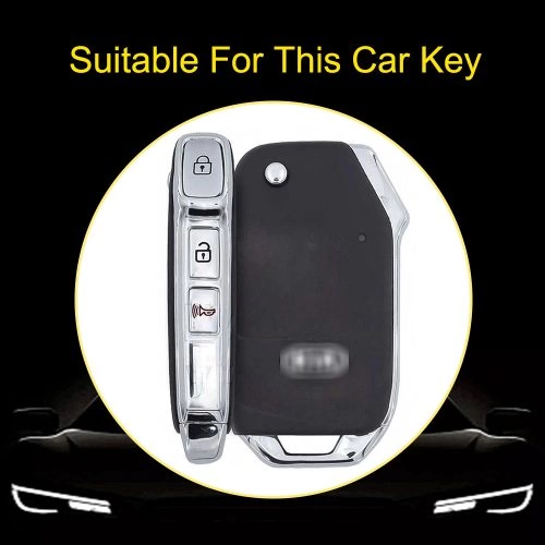 KIM3T1-Green-Gold Plating- Car Key Cover For Kia