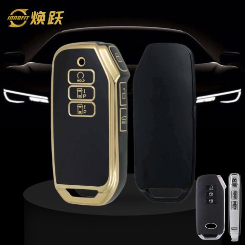 KIS2T1-Black-Gold Plating- Car Key Cover For Kia