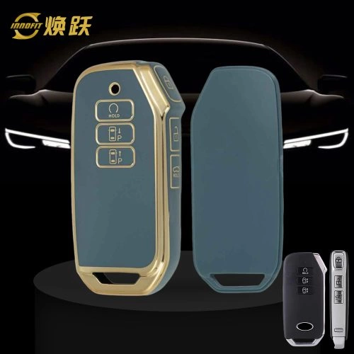 KIS2T1-Granny Grey-Gold Plating- Car Key Cover For Kia