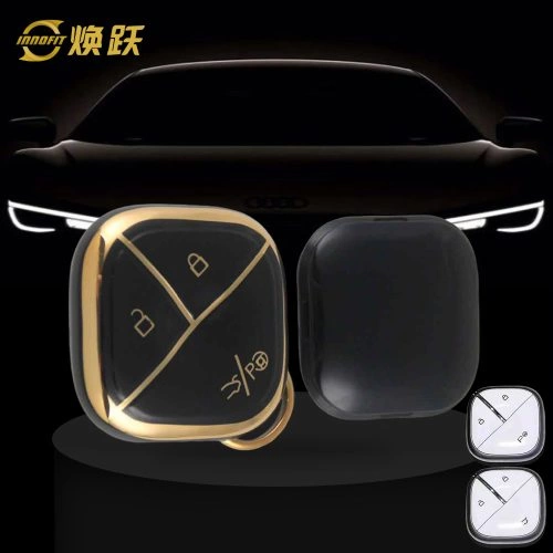 WUG3T1-Black-Gold Plating- Car Key Cover For Wuling