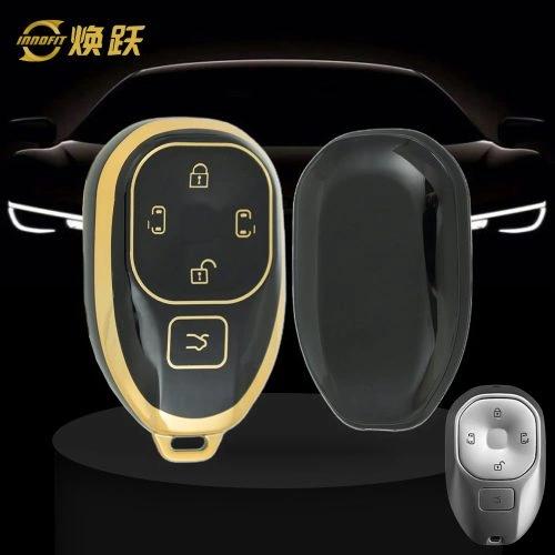 TRF1T1-Black-Gold Plating- Car Key Cover For Trumpchi