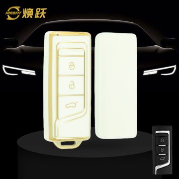 TRG1T1-White-Gold Plating- Car Key Cover For Trumpchi