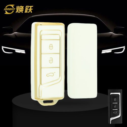 TRG1T1-White-Gold Plating- Car Key Cover For Trumpchi