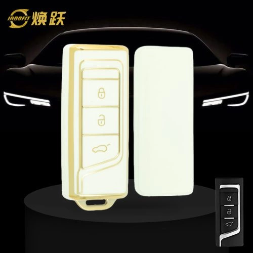 TRG1T1-White-Gold Plating- Car Key Cover For Trumpchi