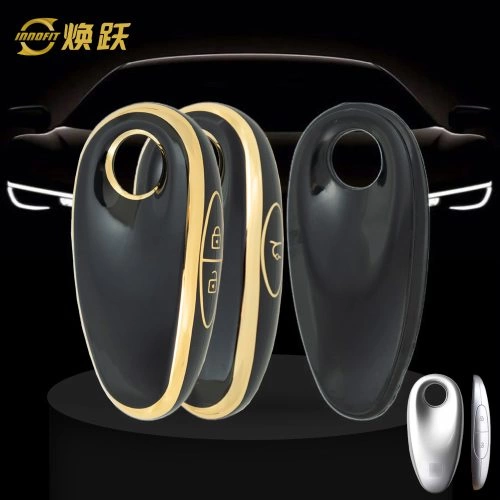 VYA1T1-Black-Gold Plating- Car Key Cover For VOYAH