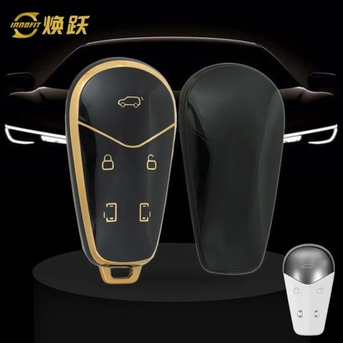 VYB1T1-Black-Gold Plating- Car Key Cover For VOYAH