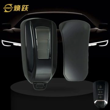 VED1T1-White Transparent Button-Black Plating- Car Key Cover For Venucia