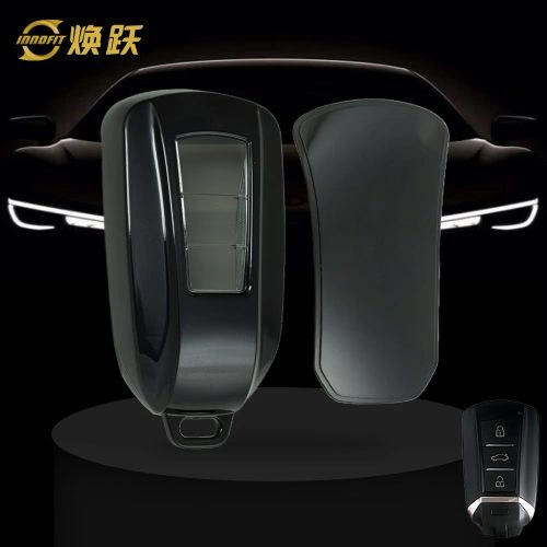 VED1T1-White Transparent Button-Black Plating- Car Key Cover For Venucia