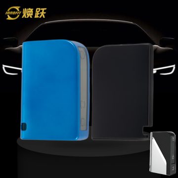 LYB1T1-White Transparent Button-Blue Plating- Car Key Cover For LYNK&CO