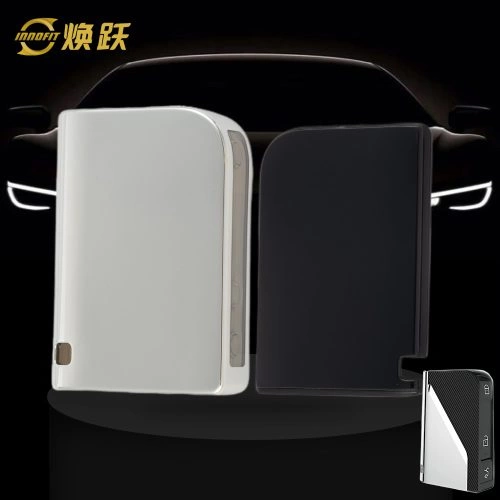 LYB1T1-White Transparent Button-Silver Plating- Car Key Cover For LYNK&CO