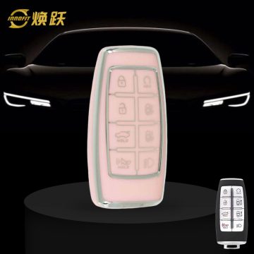 GNA4T1-Pink-Silver Plating- Car Key Cover For GENESIS