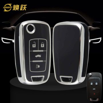 BUE2T1-Black-Silver Plating- Car Key Cover For Buick