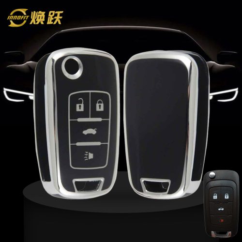 BUE2T1-Black-Silver Plating- Car Key Cover For Buick