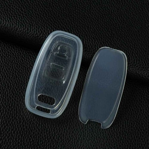 AUB1T1-White Transparent- Car Key Cover For Audi