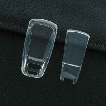 AUA1T1-White Transparent- Car Key Cover For Audi