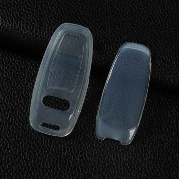 AUC1T1-White Transparent- Car Key Cover For Audi