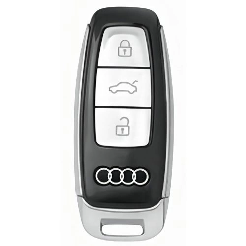 AUC1T1-White Transparent- Car Key Cover For Audi