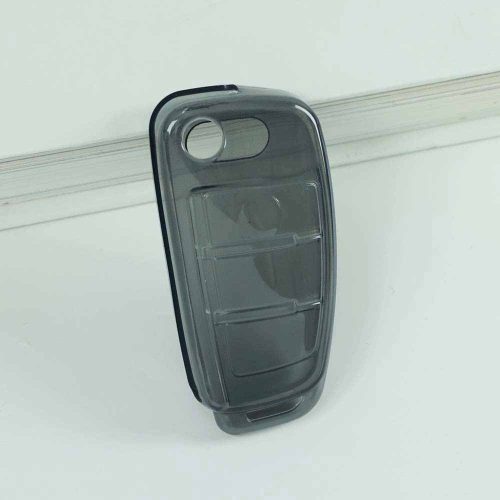 AUD1T1-Black Transparent- Car Key Cover For Audi