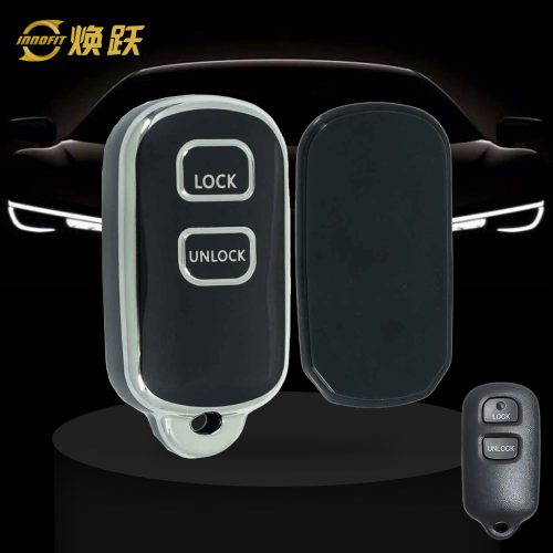 TOM2T1-Black-Silver Plating- Car Key Cover For Toyota