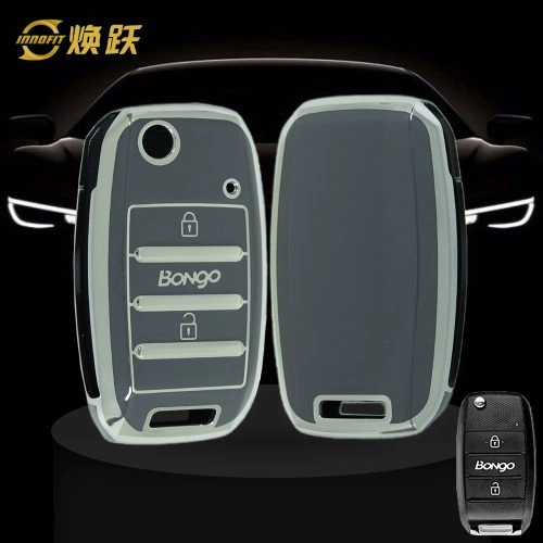 KIE4T1-Space Gray-Silver Plating- Car Key Cover For Kia