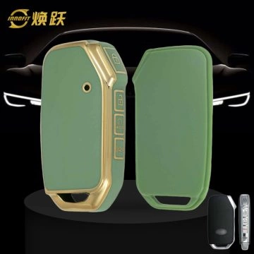 KIK8T1-Green-Gold Plating- Car Key Cover For Kia
