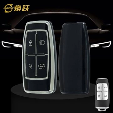 GNA7T1-Black-Silver Plating- Car Key Cover For GENESIS