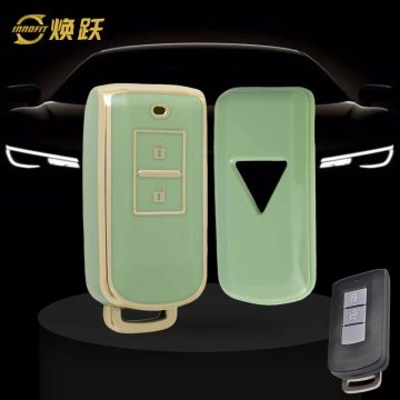 MIA2T1-Green-Gold Plating- Car Key Cover For Mitsubishi