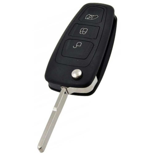 FOD3T1-Black-Gold Plating- Car Key Cover For Ford