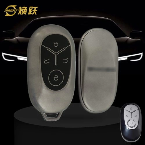 GEJ1T1-Black-Metal Gray Plating- Car Key Cover For Geely Auto