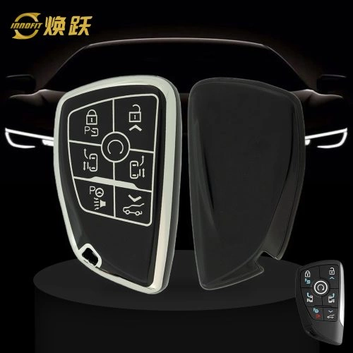 CEV9T1-Black-Silver Plating- Car Key Cover For Chevrolet