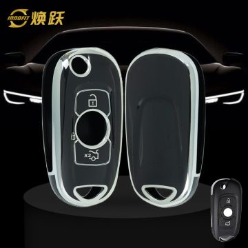 BUB1T1-Black-Silver Plating- Car Key Cover For Buick