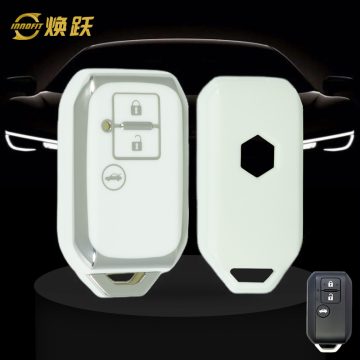 SUB3T1-White-Silver Plating- Car Key Cover For Suzuki