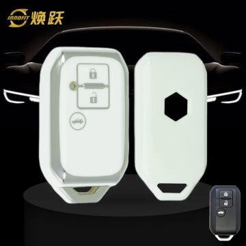SUB3T1-White-Silver Plating- Car Key Cover For Suzuki