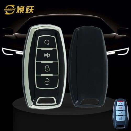 GRA3T1-Black-Silver Plating- Car Key Cover For Great Wall Motor