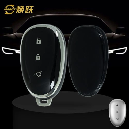 CHF1T1-Black-Silver Plating- Car Key Cover For CHANGAN