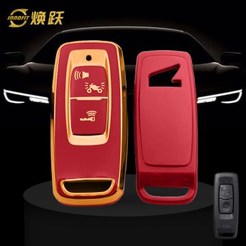 HOR1T1-Red-Gold Plating- Car Key Cover For Honda