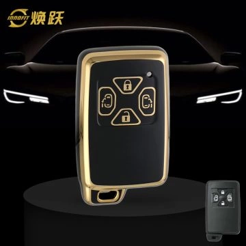 TOQ3T1-Black-Gold Plating- Car Key Cover For Toyota