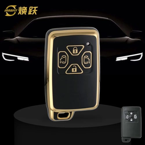 TOQ3T1-Black-Gold Plating- Car Key Cover For Toyota