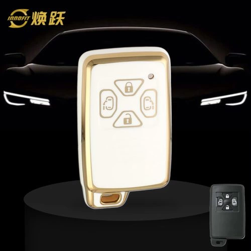 TOQ3T1-White-Gold Plating- Car Key Cover For Toyota