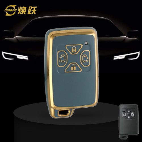 TOQ3T1-Granny Grey-Gold Plating- Car Key Cover For Toyota