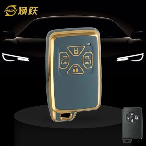 TOQ3T1-Granny Grey-Gold Plating- Car Key Cover For Toyota
