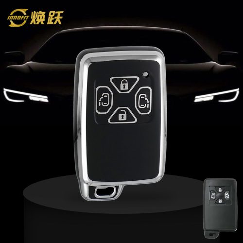 TOQ3T1-Black-Silver Plating- Car Key Cover For Toyota
